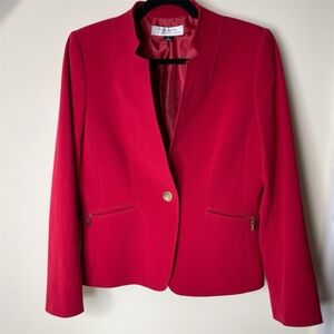 TAHARI ARTHUR S LEVINE WOMEN BLAZER RED SIZE 8